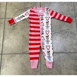 Hanna Andersson Dr. Seuss Grinch Cindy Lou Who Candy Cane Sleeper